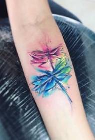 watercolor tattoos: 18 watercolor me me ntawm cov qauv tshiab tattoo me me