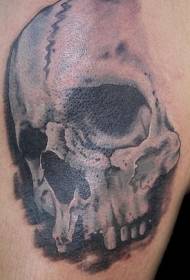 Realus kaukolės juodos tatuiruotės modelis