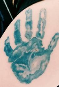 meisjes dijen geschilderde gradiënt creatieve palm tattoo foto's