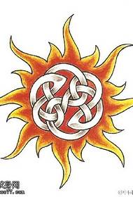 painted sun totem tattoo pattern