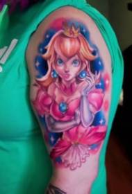 A set of fluorescent Barbie pink tattoo pictures to enjoy
