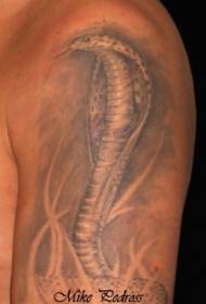 realistic black cobra tattoo pattern