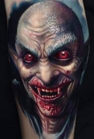 Terroristyske tatoeaazjes Ferskaat oan kleuretatoeages sketse Horror-tatoetepatroanen