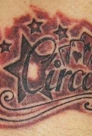 Pattern di stella è nome di tatuatu in inglese