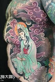 Waist Guanyin Tattoo Pattern