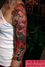 Модел за татуировка на татуировка на цветя на ръка Guanyin Lotus