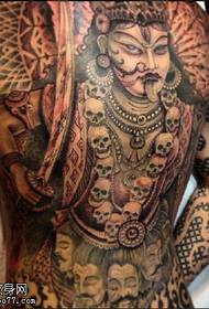 hel ryggen religiøs ikon univers dronning tatoveringsmønster
