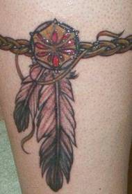 mẫu lông cánh tay cá nhân sơn hình xăm 159056 - Thổ dân Bắc Mỹ Wind Feather Amulet Hình xăm mẫu