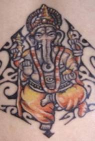 waist god of color dance Tribal tattoo picture