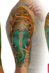 pola lengen gaya tato gajah tradisional sing populer