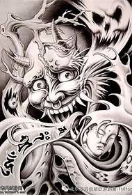 日本传说中的忌妒之鬼纹身 — ”般若“