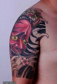 bras classique beau motif de tatouage prajna rouge