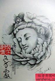 Guanyin tattoo-patroon: Guanyin avatar tattoo-patroon