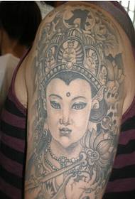 wajah cinta Buddha patung klasik corak tatu agama corak
