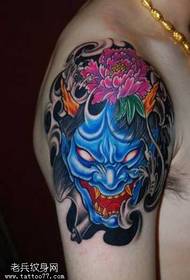 arm blue prajna tattoo pattern