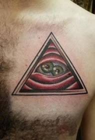 samari akan kirji fentin ruwa sketch mista Allah eye tattoo hoto