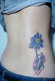 beauty tattoo pattern beauty side waist bergamot lotus tattoo pattern fine