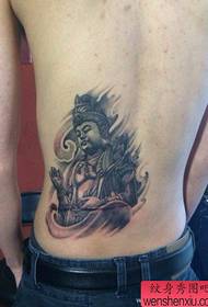 boys' lower back classic Puxian Bodhisattva tattoo