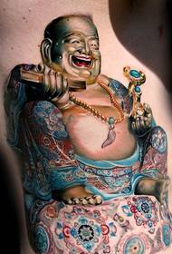 kleur smiley Maitreya tatoeage wurdearringfoto