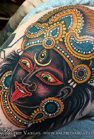 Indisk religiøs gudinne tatoveringsmønster
