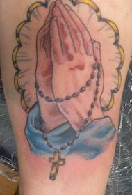 Нога колір молитов руки татуювання візерунок