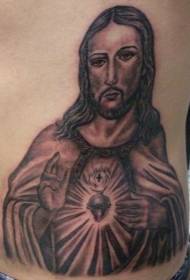 waist side brown Jesus wonderful portrait tattoo picture