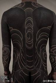 Japansk stil svartgrå stil totem tatoveringsmønster
