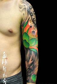 a flower arm virtual buddha Buddha dragon tattoo pattern