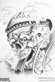 Традыцыйны малюнак рукапісу татуіроўкі чорнага попелу
