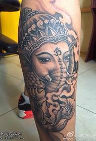 Тајландски класични узорак тетоважа бога слона