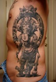 Татуювання візерунок бічних ребер індійського слона