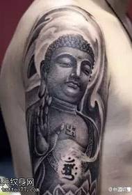 modello di tatuaggio Buddha spalla