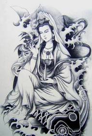 Manoscritto tatuaggio compassionevole Guanyin