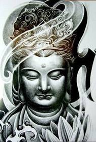 Pu Yin Bodhisattva eskuizkribuko materialaren irudi handiaren argazkia