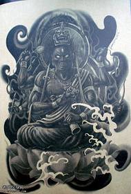 et dominerende Buddha-tatoveringsmønster