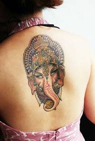 lány hátán, mint egy isten tetoválás minta
