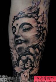 pola tato kepala Buddha Buddha sing tampan