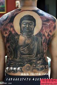 anyamata kumbuyo ozizira kwathunthu kwa Buddha tattoohati