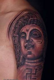 Arm Personality Buddha Head Tattoo Pattern