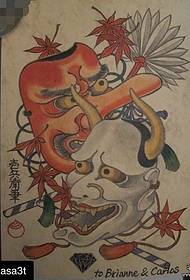 Japansk tradisjonell Prajna-tatoveringsmønster Manuskript
