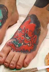 Փոքր Prajna Tattoo ձևանմուշ ՝ տարբեր Instep գույներով