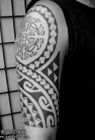 Arm Original and Maya Totem Tattoo Pattern