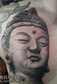 ľavý hrudník tetovanie Sakyamuni Buddha