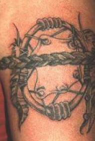 arm black Indian amulet tattoo pattern