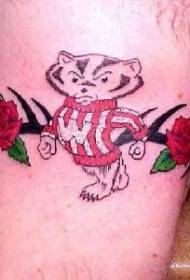 Armkleur Tribal Raccoon Tattoo Patroon