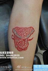 pernas, o padrão de tatuagem de totem de elefante