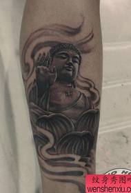 perna Departamento de guapo clásico patrón de tatuaxe de Buda