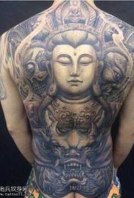 back handsome Buddha tattoo pattern