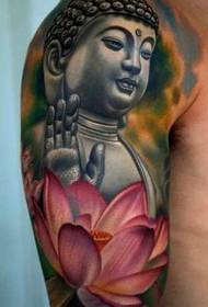 rameno tetovanie Buddha vzor
