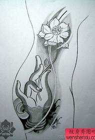 Imagen de patrón de tatuaje de Lotus de voz